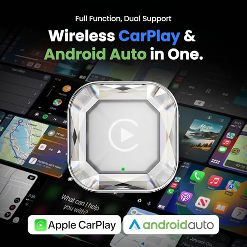 Image of 2026 2in1 Wireless CarPlay& Android Auto Adapter for iPhone& Android, Plug in Once Go Wireless Forever. Plug & Play CarPlay Dongle, Fast Auto-Connect, No Delay, USB A /USB-C Port