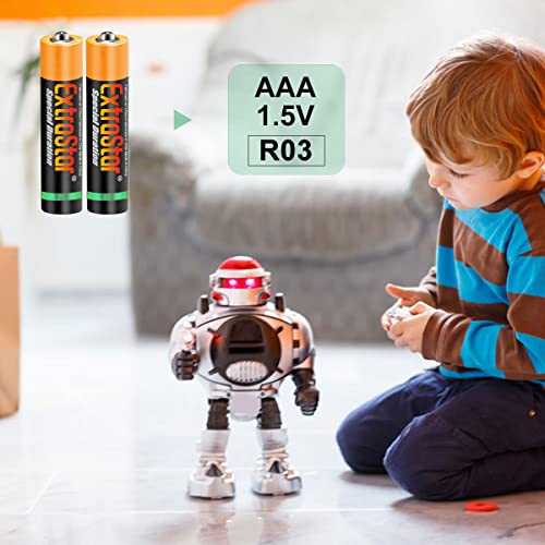 EXTRASTAR Zink-Carbon-Batterien AAA 1,5V (48 Stück) – Hochleistungsbatterien mit 400 mAh, Lange Haltbarkeit, Ideal für Haushalt, Spielzeug und Elektronik – Inklusive Aufbewahrungsbox – Bild 7