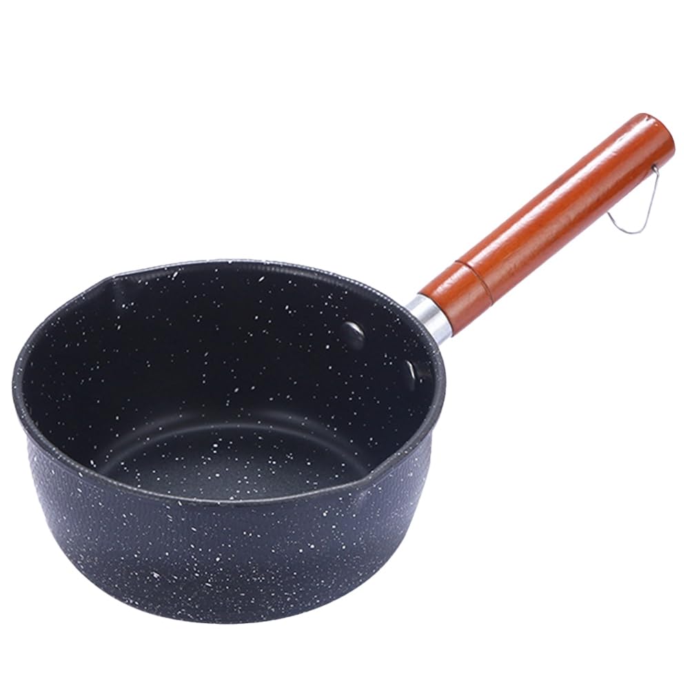 CTRLZS For Cooking for Boiling Compatible Cast Iron Sauce Pan Non-Stick Soup Pot with Pour Spout