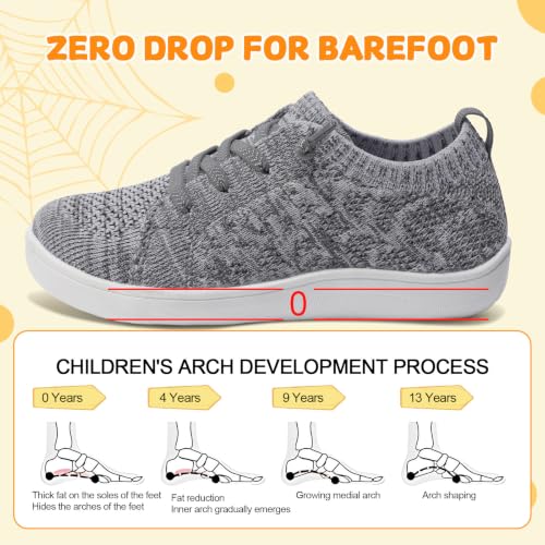 Image of JOINFREE Toddler Shoes Girls Boys Wide Barefoot Shoes Minimalist Walking Sneakers Zero Drop Slip on Tennis Shoe Breathable Naturally Flexible