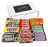 Sweet Gifting (25 Bars) Chocolate Candy Assortment Gift Box - Full Size Chocolate Bars Candy Basket,...