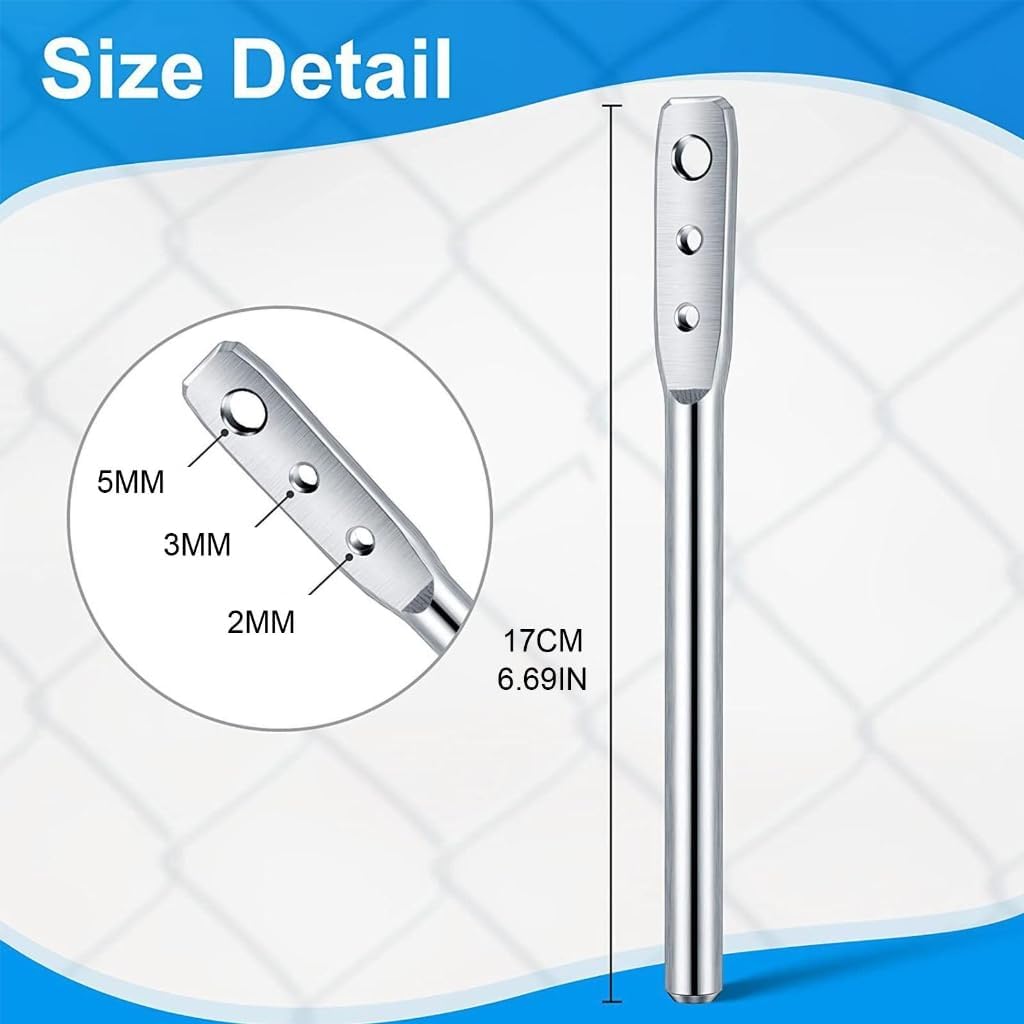 10Pcs Rust Resistant Wire Twisters Tool for T Post and Spacers Clips Easy to Use