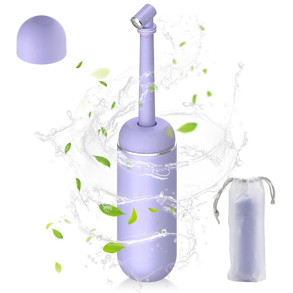 HANNEA® Travel Bidet 380ml Portable Travel Bidet with Lid Sanitary Rinse Bottle with Retractable Spray Nozzle Leaking Proof Travel Bidet for Women, Personal Handheld Sanitary Bidet(Purple) (B0CKLJ62NZ) Amazon Price History, Amazon Price Tracker