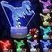 Dinosaur 3D Night Light Decorative Dinosaur LED Desk Lamp for Kid's Room Bedroom Nursery Dinosaur Theme Toys Christmas Birthday Gifts for Boys Kids Dinosaur Supplies for Party Home Decor