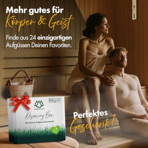 NORDHOLZ® Saunaaufguss [24x15ml] - Sauna Aufgussmittel [Geschenk Set] besonderer & natürlicher Sauna Duft für intensive & erholsame Momente (Bio-Discovery Box #1-#24) 6