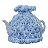 Teapot Cozy Knitted Tea Cozie Sky Blue Cosy Gift