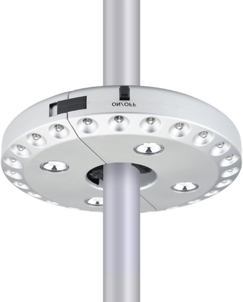 iayokocc Warm White Patio Umbrella Light 3 Brightness Modes Cordless 28 LED Lights for Patio Umbrellas,Camping Tents(White) : Tools & Home Improvement