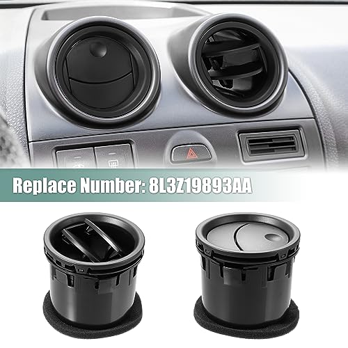 X AUTOHAUX 2 Pcs Dashboard AC Heater Air Vent 8L3Z19893BA Front Interior AC Vent for Ford F-150 2004-2008 for Lincoln Mark LT 2006-2008 Black by X AUTOHAUX - Image 4