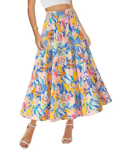 BTFBM Skirts for Women Summer 2026 Floral Print A Line
