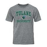 Barnesmith Tulane University Green Wave Short-Sleeve T-Shirt, Spirit, Charcoal Grey, Large