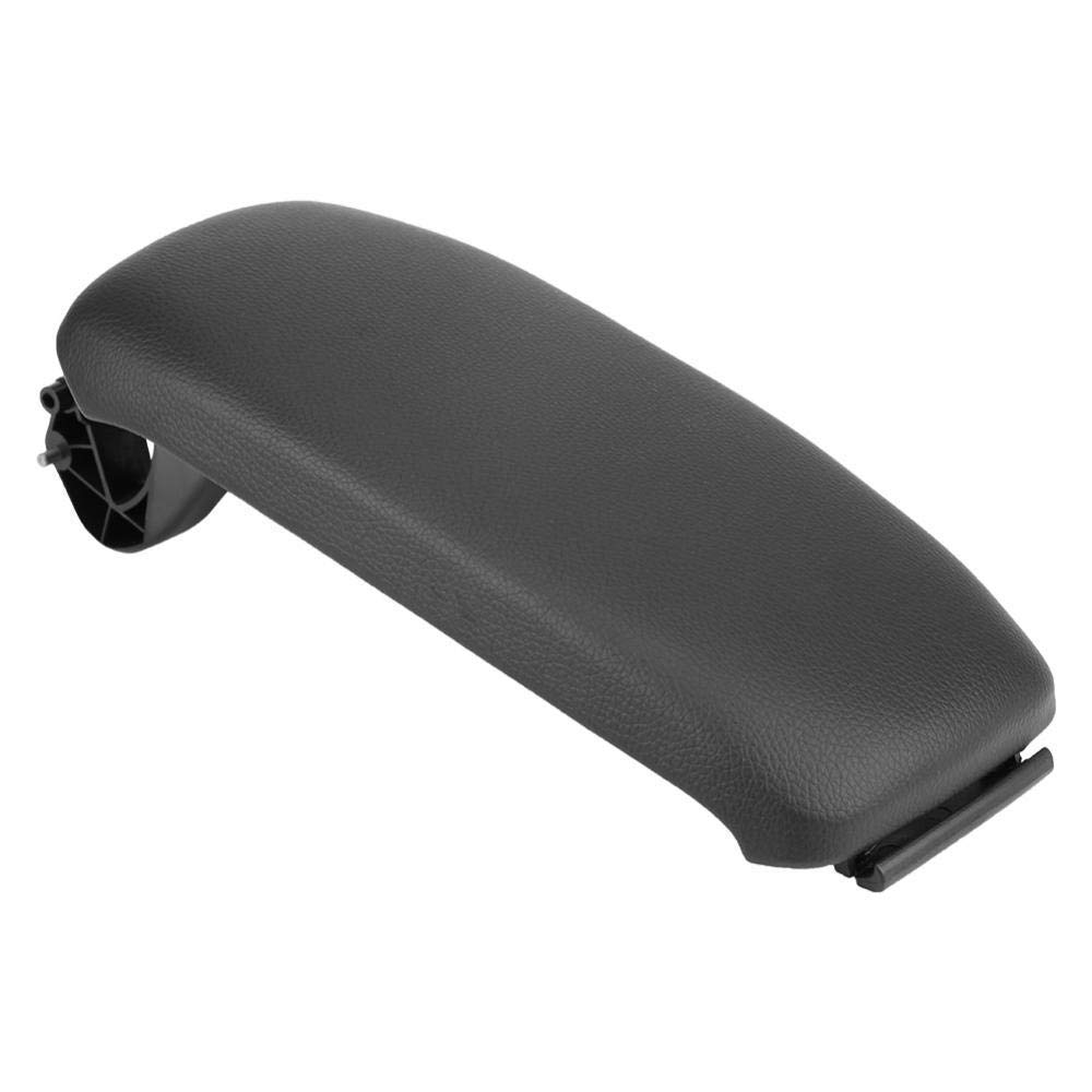 Coperchio bracciolo consolle per sutura auto/pelle nera automatica, coperchio consolle centrale auto per 8P / 2003-2013 8P0864245P. (Nero)(Pelle)