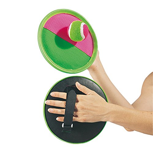 Image of HENBRANDT 1 x Toss and Catch Ball Game Set with 2 Hook and Loop Paddle Bats Sticky Ball Target Game for Kids Toys Beach Garden Summer Outdoor Party Games for Boys and Girls