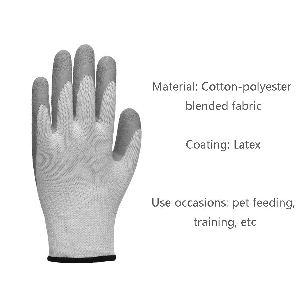 Axdwfd Guantes Engrosados, Guantes De Jardinería, Guantes Anti-bocado, Adecuados For Mascotas, Uso De Jardín, Limpieza, Pesca, Camping (Color : Grey, Size : L)