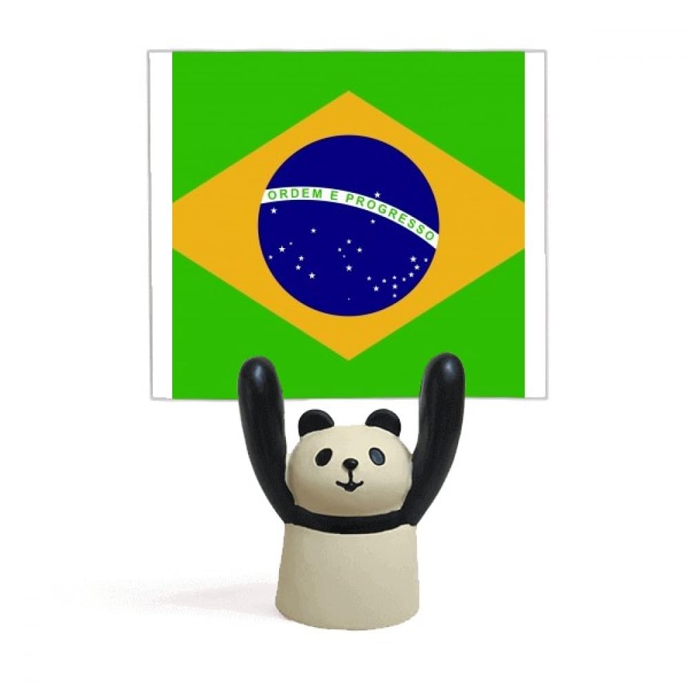 Cadeau original avec ce porte-photo panda et drapeau du Brésil rigolo