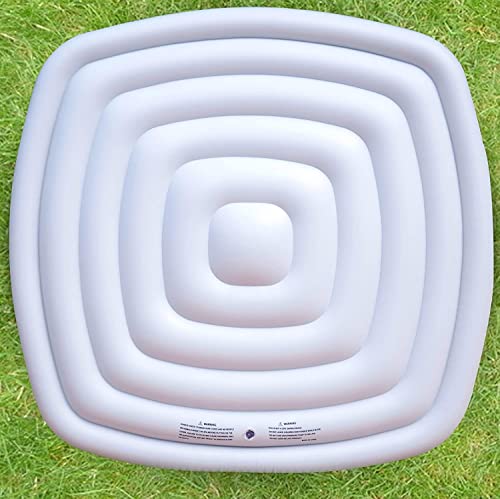 Shatchi Energy Saving Cover For Mspa Hot Tub Inflatable Spa Lid Protective Rain Overflow Heat Insulator Technology 4 People Square Bladder – 126 X 126Cm, 4Person, White #TOP1