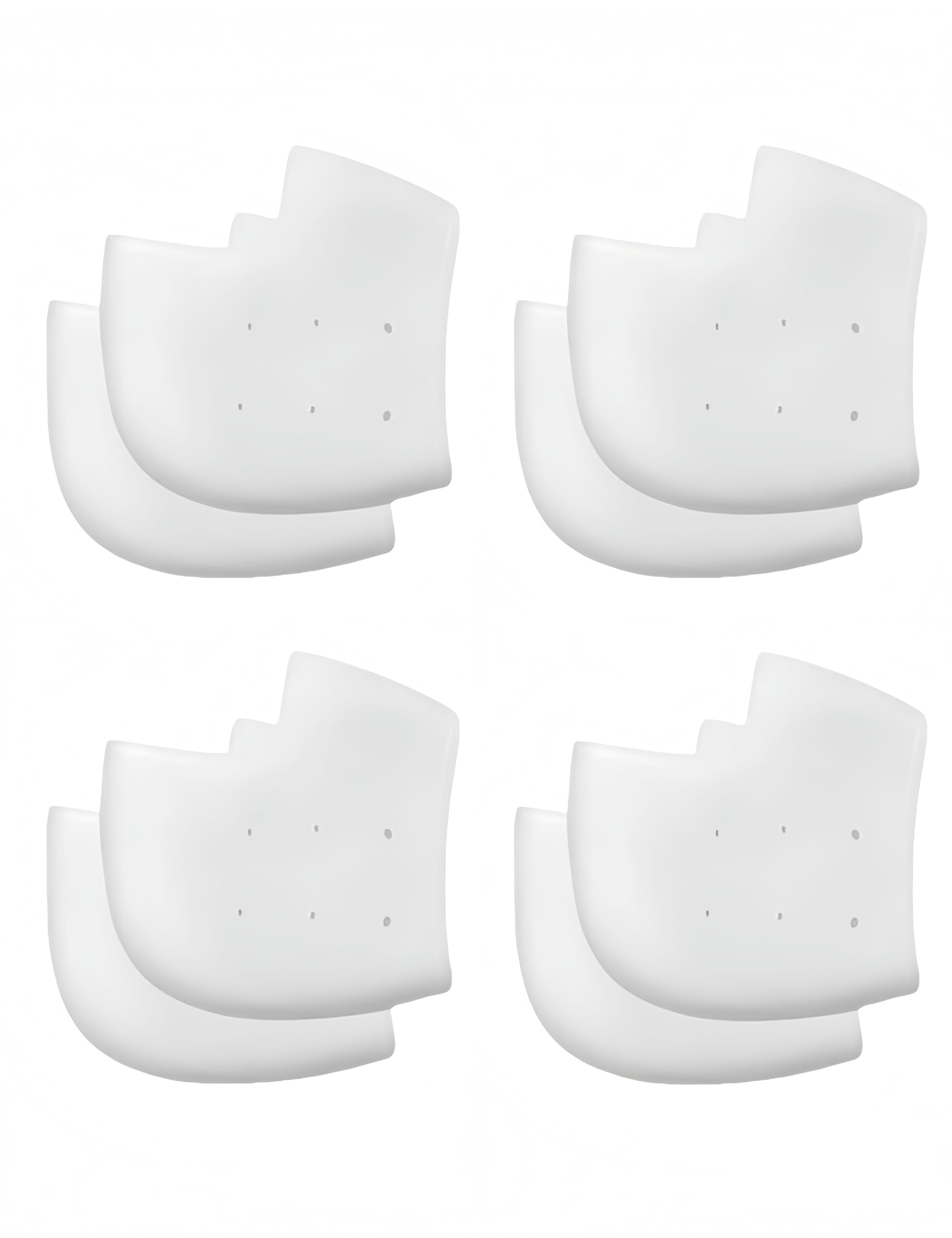 uvbws 4Paires Gel Heel pad - Heel Protector - Female/Male Heel Socks with Cracked feet - Silicone Heel Cup and Ankle Protector - Anti blistering -