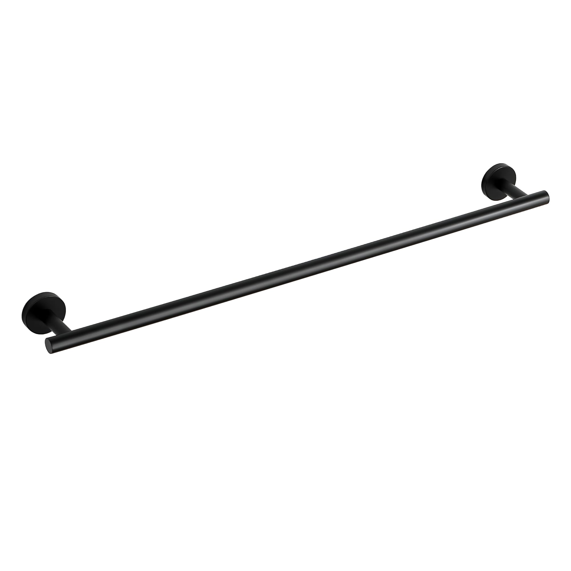 SAYAYO 70CM Porte Serviette Mural Salle de Bain en SUS304 Acier Inoxydable, Robuste Support Barre Sèche Serviette avec Tube Épaissi pour Cuisine, Installation par Perçage, Noir Mat
