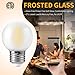 Decoaui E26 G16 LED Globe Light Bulbs, Small Golf-Ball Size Round Bulb, 4W (40W Equivalent) 400 Lumens, 2700K Soft White, Dimmable, Frosted Glass, for Candelabra, Pendant, Sconce, Lamp, 6 Pack