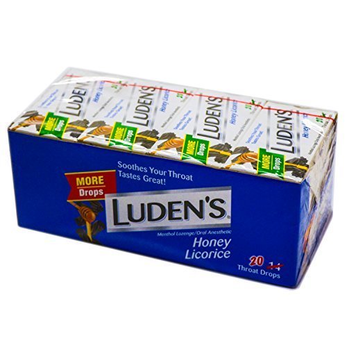 Buy Ludens Honey Licorice Throat Drops 20 Drops (Pack Of 20) By