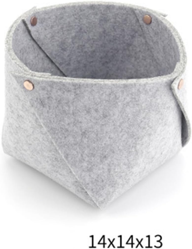 Felt Desktop Storage Basket Organizer for Home Bedroom Grey
