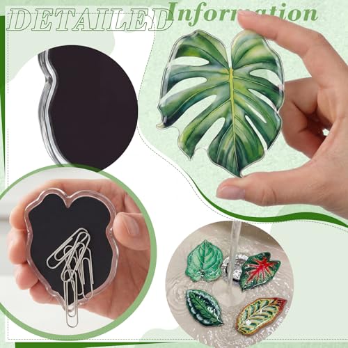 Imanes decorativos hoja para refrigerador 18 pzas miniatura 3