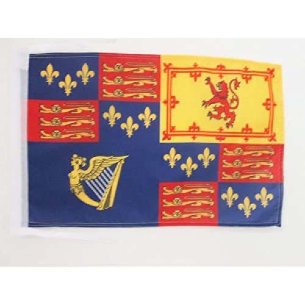 AZ FLAG - Royal Banner 1603-89 and 1702-07 Flag - 18'' x 12'' - 100% Polyester Bristish historic Small Banner with Two Cords - Fade Resistant - Vivid Colors - 18x12 in - 45x30 Cm โ image 1