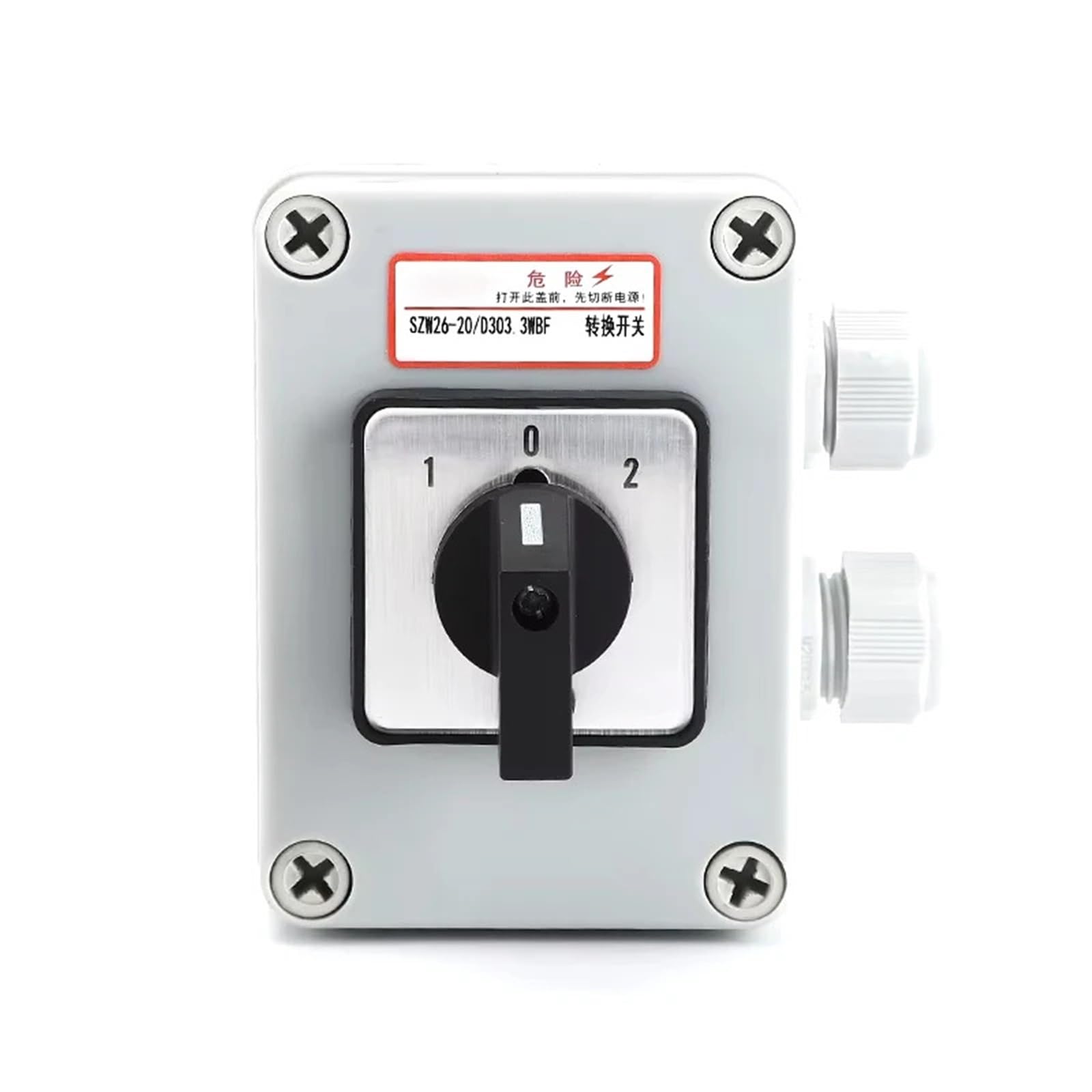 1 Uds SZW26/LW26-20/D303.3WBF 20A interruptor de cambio de cámara Universal eléctrico personalizado de 3 polos con caja sellada impermeable y a prueba de polvo