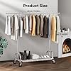 Amazon.com: HOKEEPER Clothing Racks Heavy Duty Clothes Rack Adjustable ...