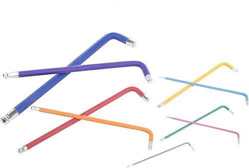 Miniatura 9 de Juego de llaves hexagonales de extremo plano, 9 piezas, juego de llaves hexagonales, resistente al agua y al óxido, kit de herramientas manuales