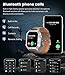 FOXBOX Smart Watch with Leather Band for Men, 1.96