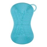 Estropajos de silicona Estropajos de silicona, para cocina, lavar platos, esponjas para limpieza domestica, multifuncional, higiénico y ecológico, 100% libre de BPA, DISEÑO TURQUESA (Turquesa)