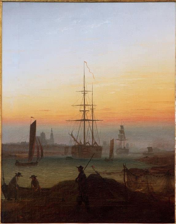 Posters et art pour décoration chambre avec le tableau Port de Greifswald vintage 60x90