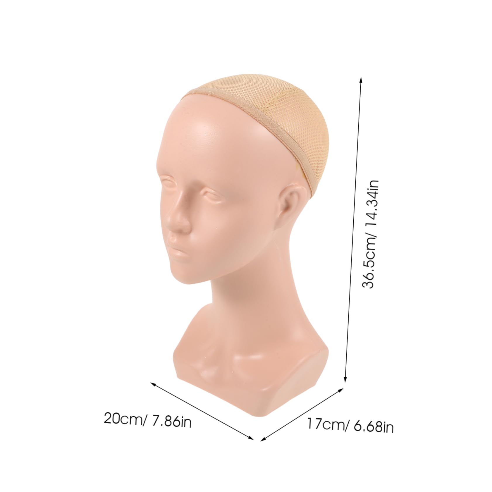 Didiseaon Blank Plastic Head Wig Stand Mannequin Head Cap Holder Stylish and Practical for Hat Display