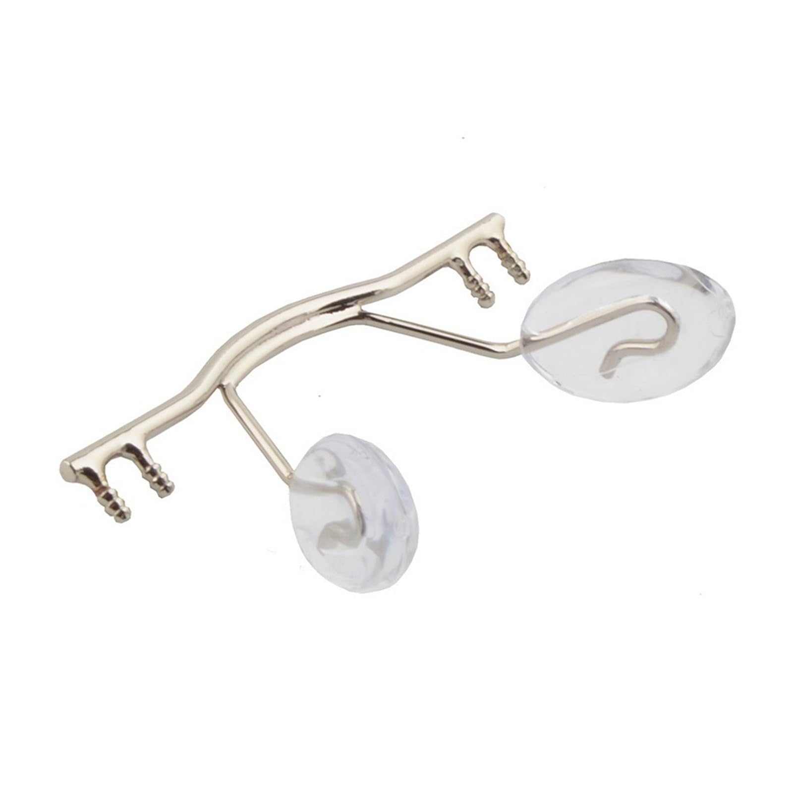 10 Pack Glasses Bridge Replacement Rimless Frame Metal Glasses Nose Bridge with Nose Pad Glasses Accessories(Silver)