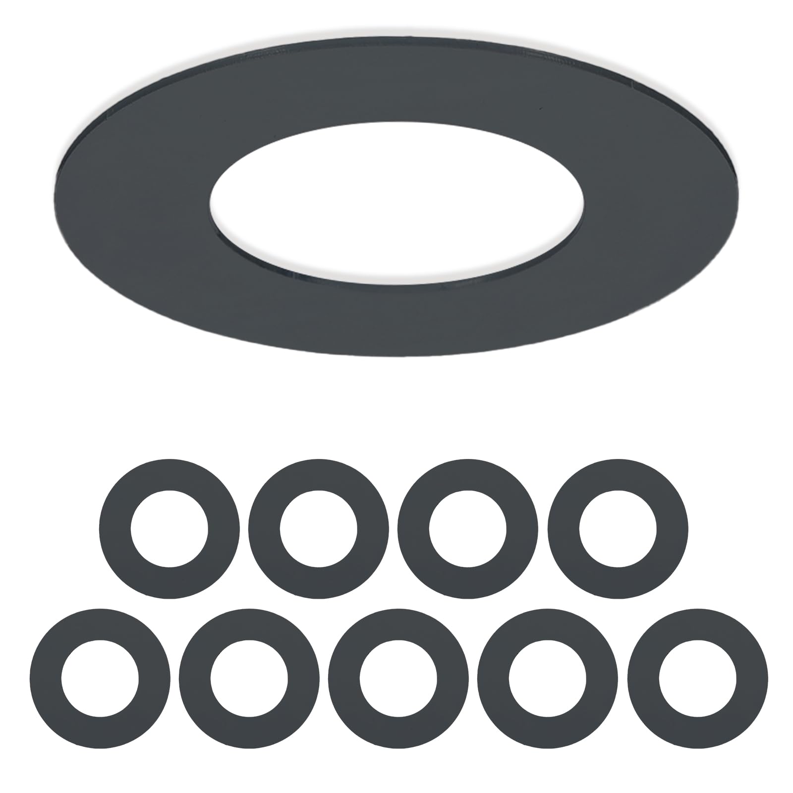 VIAPUICE Recessed Light Trim Ring 2.6" OD 1.4" ID Light Goof 10Pcs Black
