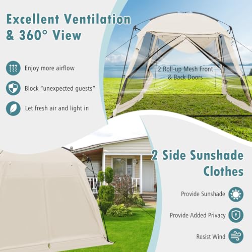 HAPPYGRILL 6-8 Person Screen Shelter