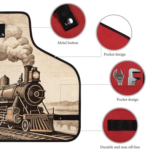 Delantal ajustable de trabajo con 8 bolsillos para hombre y mujer miniatura 3