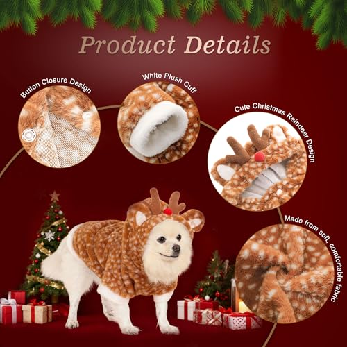 Disfraz de reno para perro talla M miniatura 3