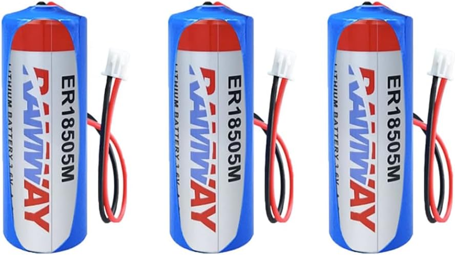 (3-Pack ER18505M with White Plug 3.6V 3500mAh A Size Non Rechargeable Lithium Battery