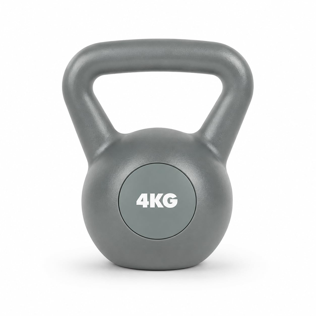 4kg Kettlebell Weight, Cast Iron Kettlebell for Home Gym Fitness, Strength Training, Cardio, Balance, Endurance & Full Body Workouts (Grey, 4KG)
