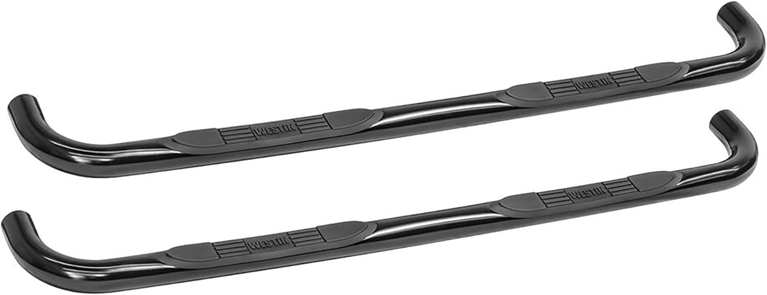 Westin 23-2805 E-Series 3 Round Nerf Bars fits 2005-2011 Dakota Club Cab Black Pair