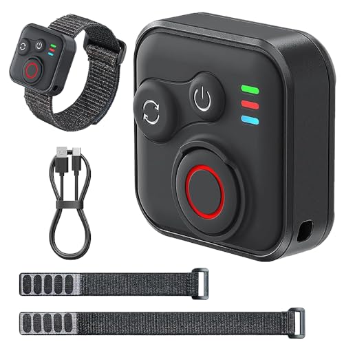 Hojalis Mando A Distancia Inalámbrico para Insta360 X5/X4/X3/Ace Pro 2/Ace Pro/Go3s/Go3/Gopro Hero 13/12/11, Mando A Distancia para Insta360 con Muñeca Y Cable De Carga USB, Alcance De 50 M