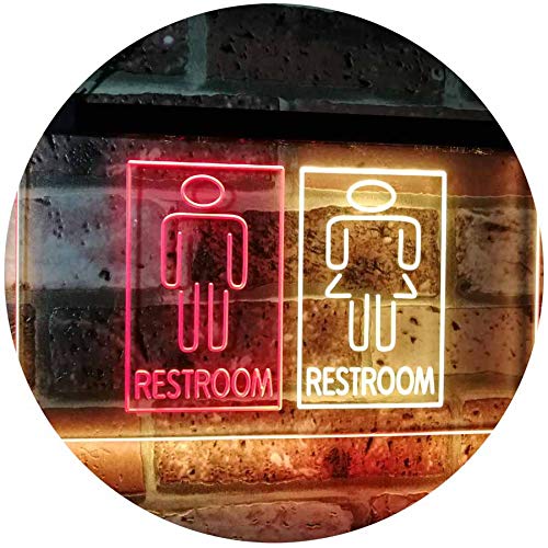 ADVPRO Restroom Male Female Boy Girl Toilet Dual Color LED Neon Sign Red & Yellow 600 x 400mm st6s64-i3029-ry โ image 1