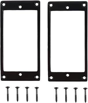 2 Pcs Pickup Frame Mounting Rings Metal Humbucker Pickup Ring Electric Guitars Replacement Parts for Electric Guitars Black