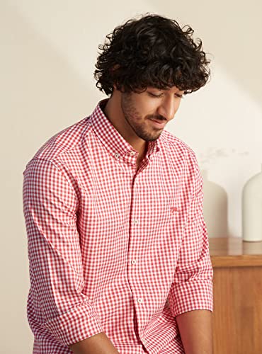 Image of Andamen Men's Cotton Check Regular Fit Shirt
