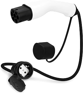 VOBOR Electric Car Charger Adapter, Type 2 to Schuko Adapter for Schuko to IEC 62196 Type 2 Car Charging Stations, Wallbox Schuko Charging Cable Adapter for EV Adapter