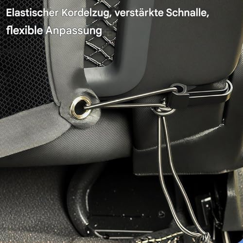 Jubilofex Autohundegitter | Trennnetz Als Sitzbarriere Im Fahrzeug,Zusammenklappbare Sicherheitsabtrennung Mit Rutschfesten Haken, Robustes Kfz Zubehör Für Auto Und LKW