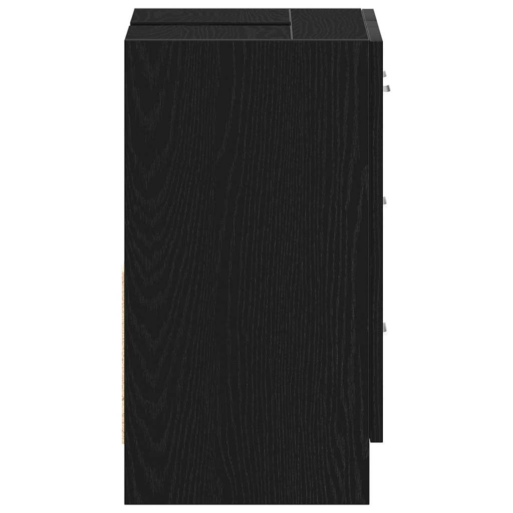 vidaXL Mueble para Lavabo de Roble Negro 63x30x54 cm, Armario de Lavabo, Armario de baño, Mueble de tocador, gabinete de baño, Muebles de baño