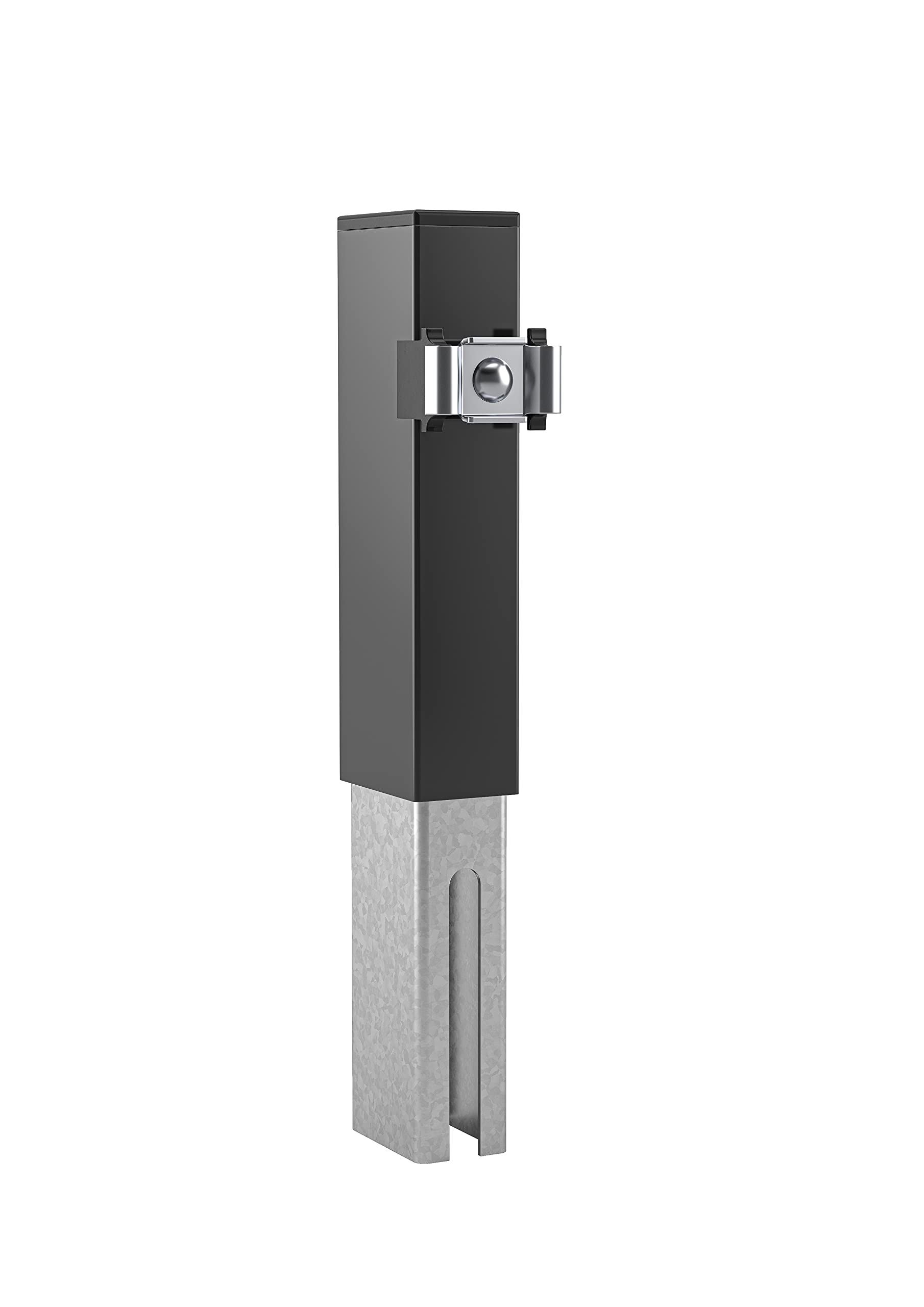 Alberts 672775 Pfostenverlängerung für Dekorelemente | anthrazit kunststoffbeschichtet RAL 7016 | für Pfosten 60 x 40 mm | 200 x 190 mm