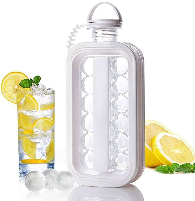 Uncork & Uncap 2-in-1 Ball Maker Ice Cube Tray & Water Bottle miniatura 4